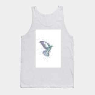 Pigeon in Flight pen drawing. Tank Top